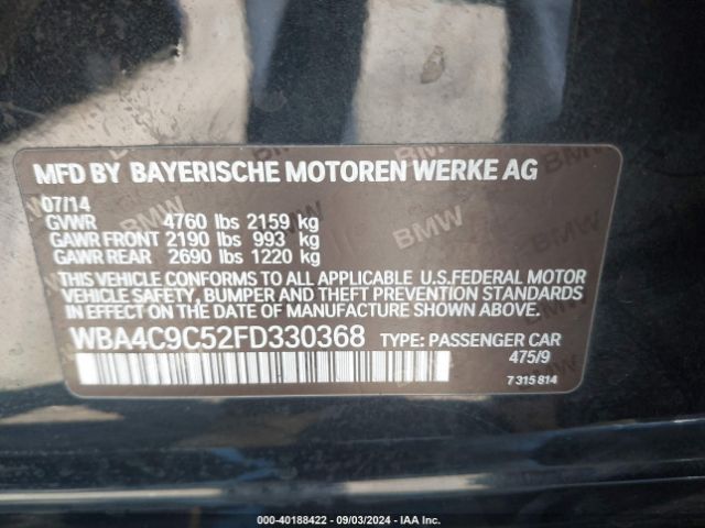 WBA4C9C52FD330368 BMW 428 Gran Coupe Xdrive