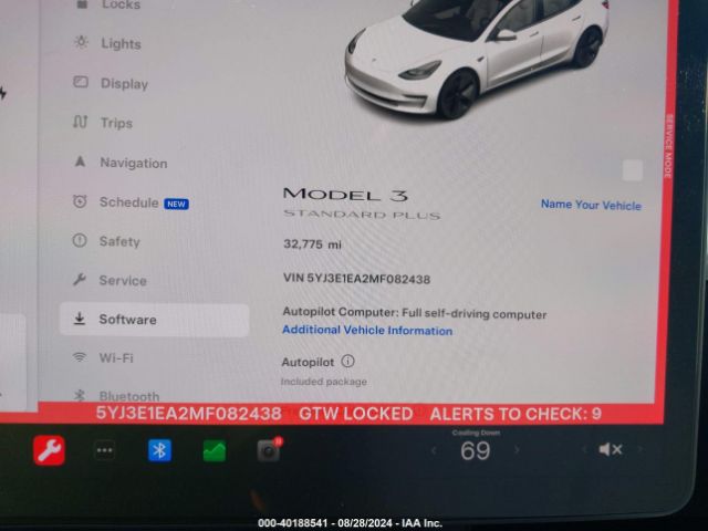 5YJ3E1EA2MF082438 Tesla Model 3 Standard Range Plus Rear-wheel Drive