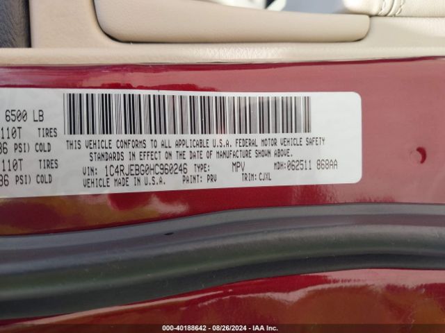 1C4RJEBG0HC960246 Jeep Grand Cherokee Limited 4x2