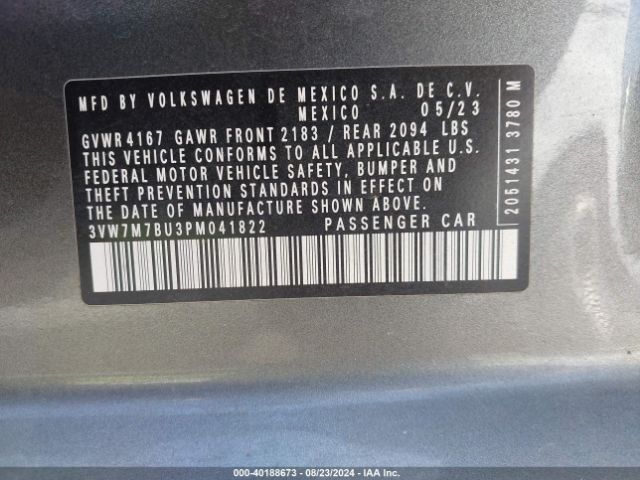 3VW7M7BU3PM041822 Volkswagen Jetta 1.5t Se