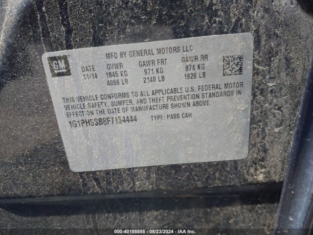 1G1PH5SB8F7134444 Chevrolet Cruze Eco Auto