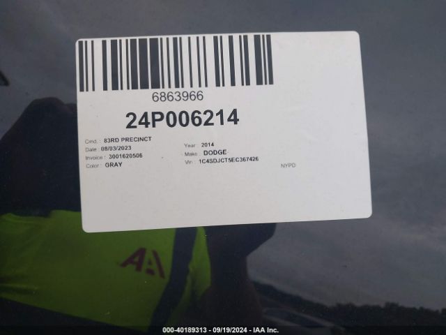 1C4SDJCT5EC367426 Dodge Durango R/t