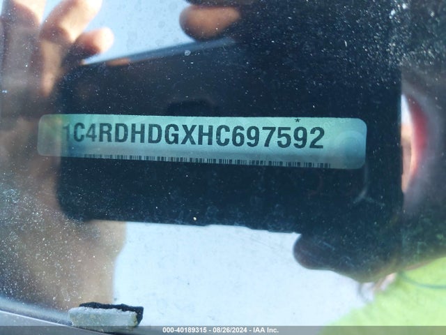 1C4RDHDGXHC697592 Dodge Durango Gt Rwd