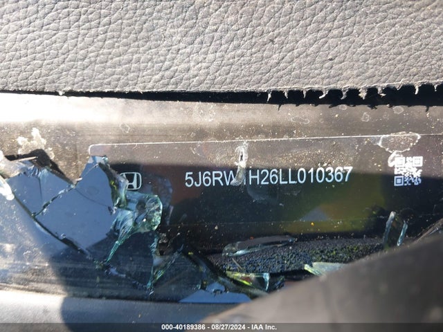 Honda Cr-v 2wd Lx 2020 5J6RW1H26LL010367 Image 9