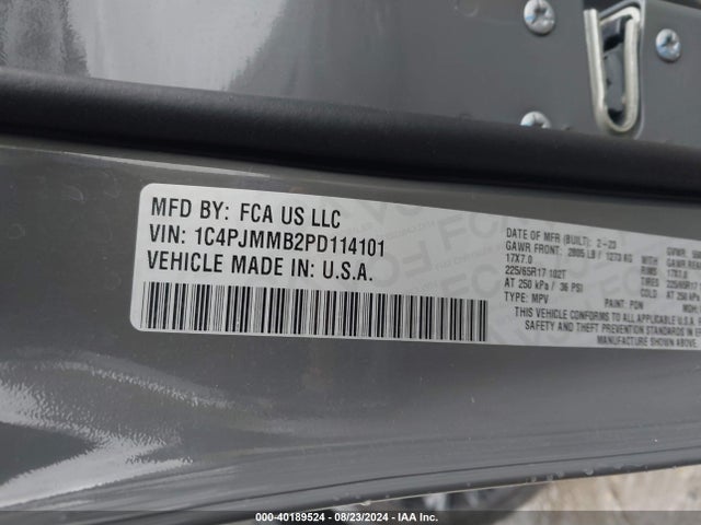 1C4PJMMB2PD114101 Jeep Cherokee Altitude Lux 4x4