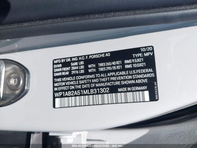 WP1AB2A51MLB31302 Porsche MACAN S