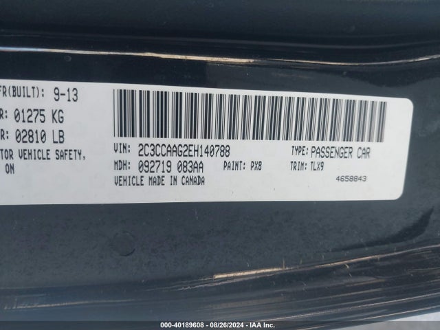 Chrysler 300 2014 2C3CCAAG2EH140788 Image 9