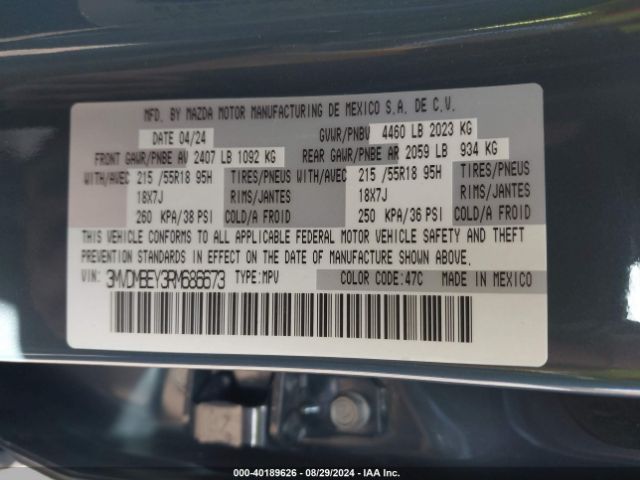 3MVDMBEY3RM686673 Mazda Cx-30 2.5 Turbo Premium Plus Package