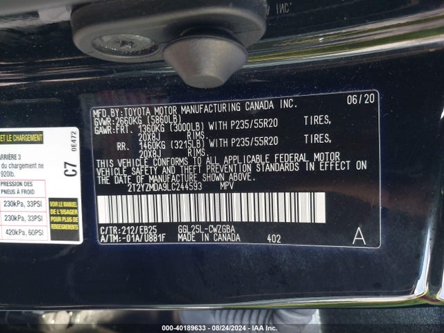 2T2YZMDA9LC244593 Lexus Rx 350 F Sport Performance