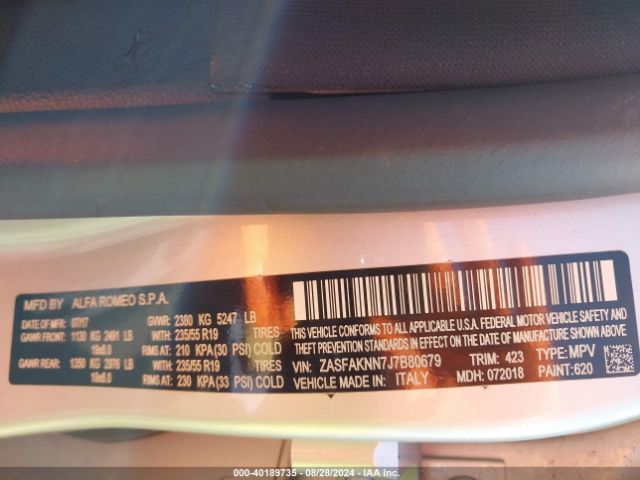 ZASFAKNN7J7B80679 Alfa Romeo Stelvio Ti Sport Awd