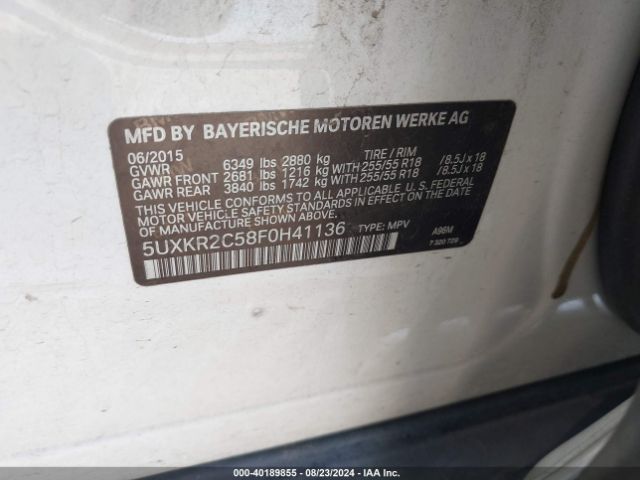 5UXKR2C58F0H41136 BMW X5 Sdrive35i