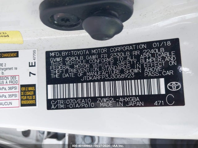 Toyota Prius Prime Premium 2018 JTDKARFP3J3068923 Image 9