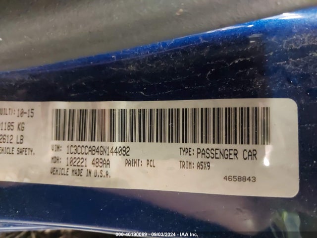 1C3CCCAB4GN144092 Chrysler 200 Limited