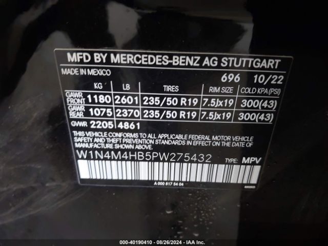 W1N4M4HB5PW275432 Mercedes-Benz Glb 250 4matic