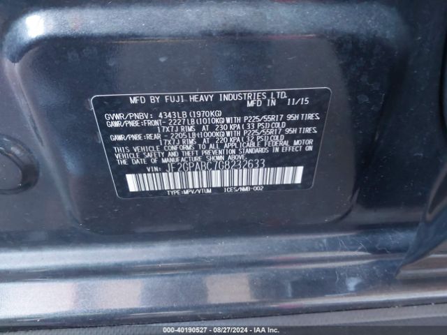 JF2GPABC7G8232633 Subaru Crosstrek 2.0i Premium