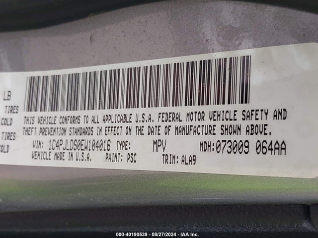 Jeep Cherokee Limited 2014 1C4PJLDS0EW104016 Image 9