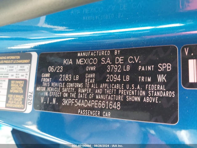 KIA Forte Gt-line 2023 3KPF54AD4PE661648 Image 9