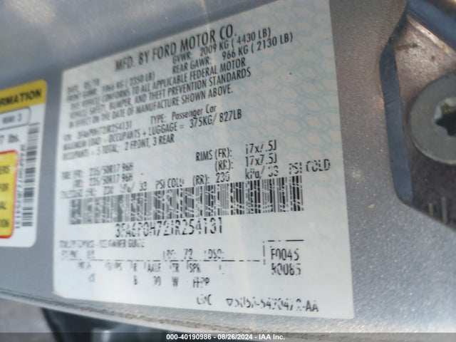 Ford FUSION SE 2018 3FA6P0H72JR254131 Image 9