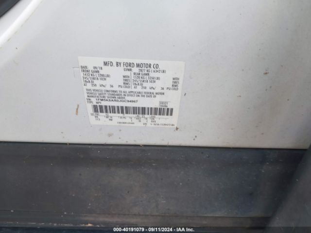 1FM5K8AR0JGC94967 Ford Police Interceptor Utility