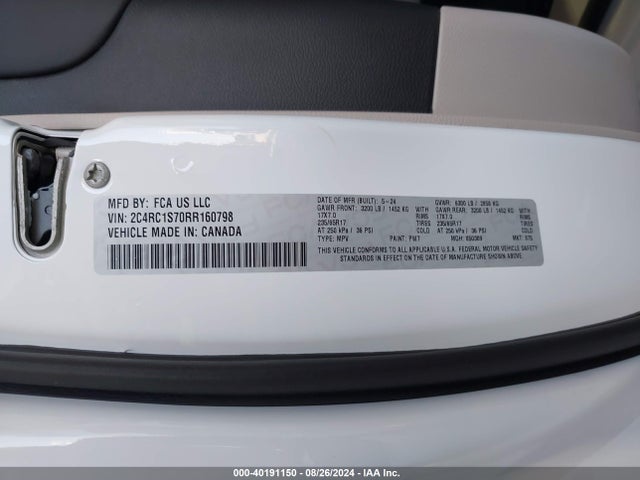 2C4RC1S70RR160798 Chrysler Pacifica Hybrid Select