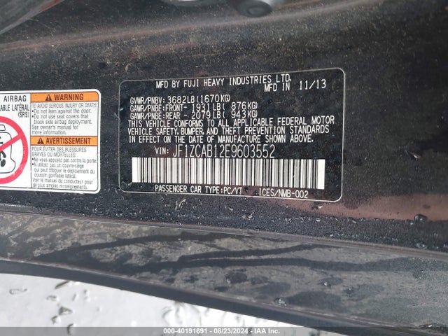 Subaru Brz Premium 2014 JF1ZCAB12E9603552 Image 9