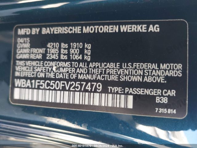 WBA1F5C50FV257479 BMW 228I