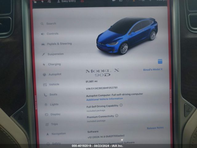 5YJXCBE28HF053781 Tesla Model X 100d/75d/90d