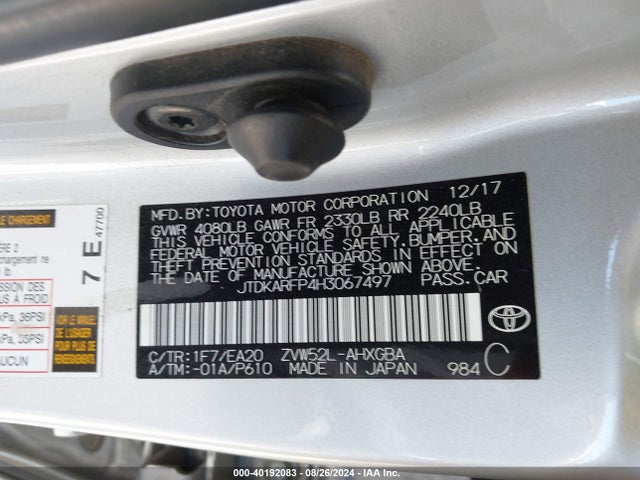 Toyota Prius Prime Premium 2017 JTDKARFP4H3067497 Image 9