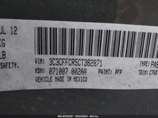 2012 FIAT 500 3C3CFFCR5CT382871 Photo 8