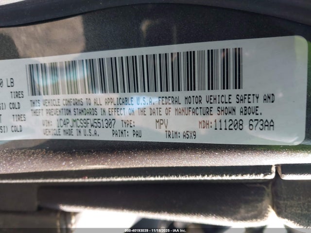 Jeep Cherokee Latitude 2015 1C4PJMCS9FW551307 Image 9