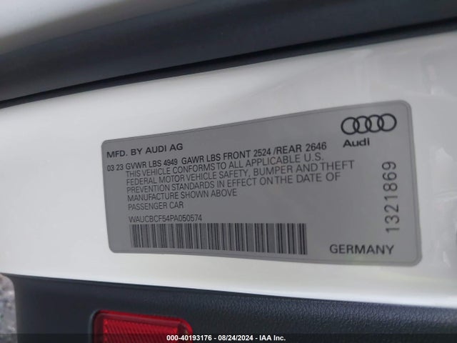 WAUCBCF54PA050574 Audi A5 Sportback Premium Plus 40 Tfsi Quattro S Tronic