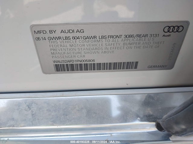 WAU32AFD1FN005806 Audi A8 L 4.0t