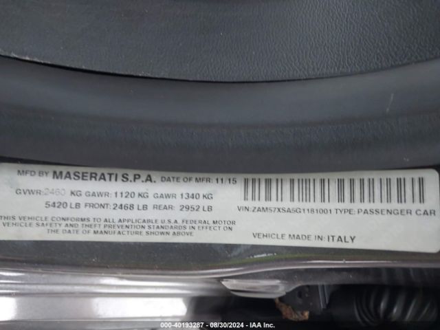 ZAM57XSA5G1181001 Maserati Ghibli
