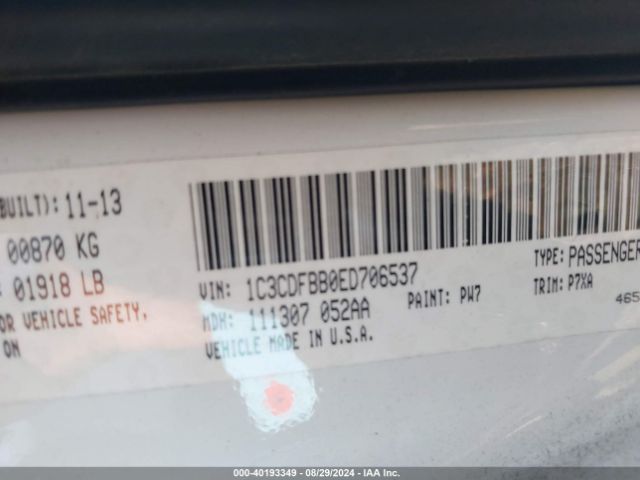 1C3CDFBB0ED706537 Dodge DART SXT