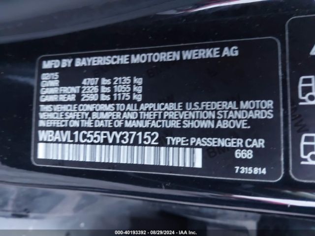 WBAVL1C55FVY37152 BMW X1 Xdrive28i