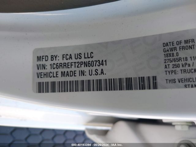 1C6RREFT2PN607341 RAM 1500 Big Horn  4x2 5'7 Box