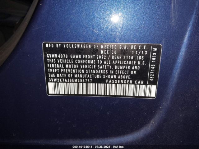 3VW2K7AJ6EM395757 Volkswagen Jetta 2.0l S