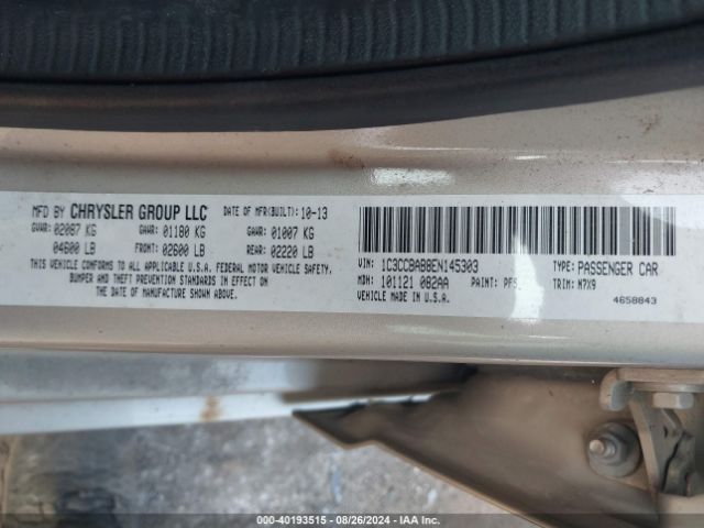 1C3CCBAB8EN145303 Chrysler 200 LX