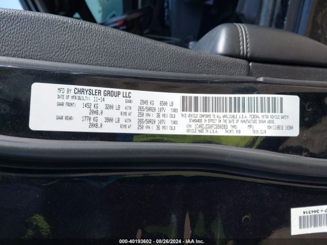 1C4RDJDG0FC690283 Dodge DURANGO LIMITED