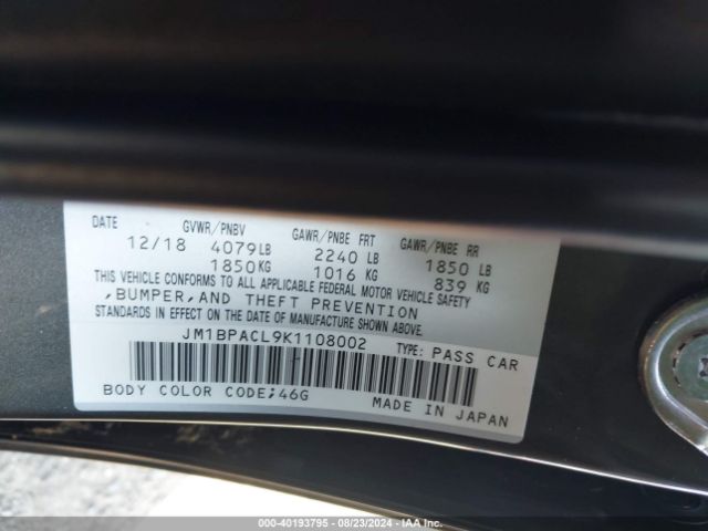 JM1BPACL9K1108002 Mazda Mazda3 Select Package