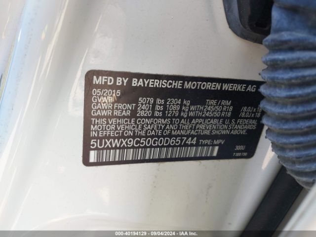 2016 BMW X3 5UXWX9C50G0D65744 Photo 8
