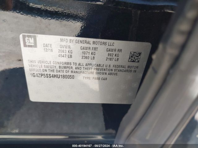 1G4ZP5SS4HU180050 Buick Lacrosse Essence