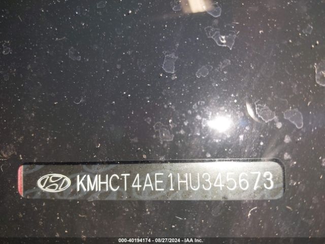 KMHCT4AE1HU345673 Hyundai Accent Value Edition