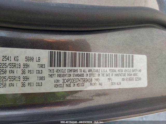 3C4PDDEG7HT583410 Dodge Journey Gt Awd