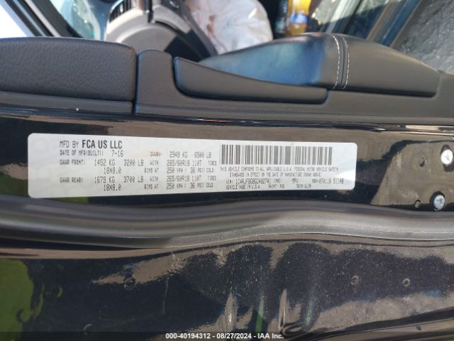 1C4RJFBG8GC492741 Jeep Grand Cherokee Limited