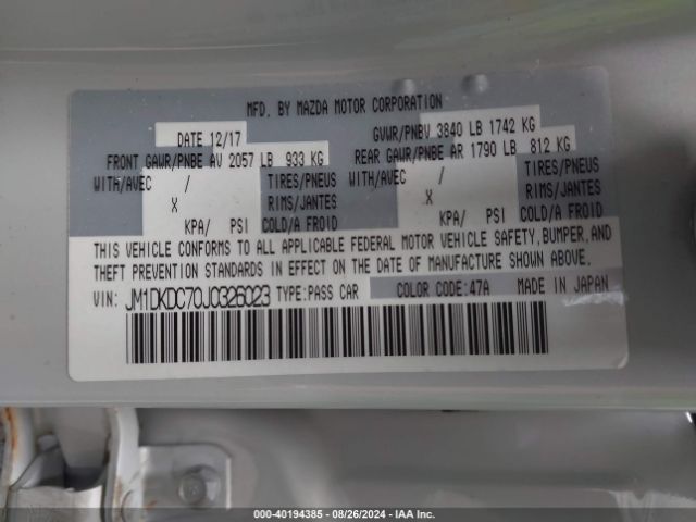 JM1DKDC70J0326023 Mazda Cx-3 Touring