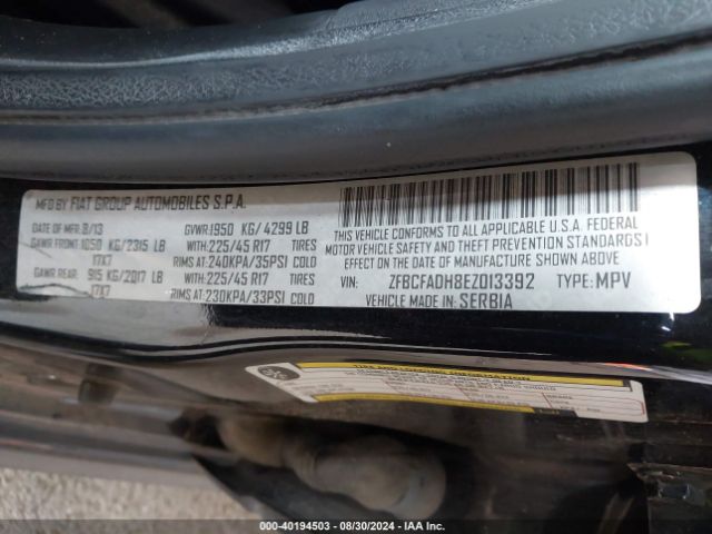 ZFBCFADH8EZ013392 Fiat 500L TREKKING