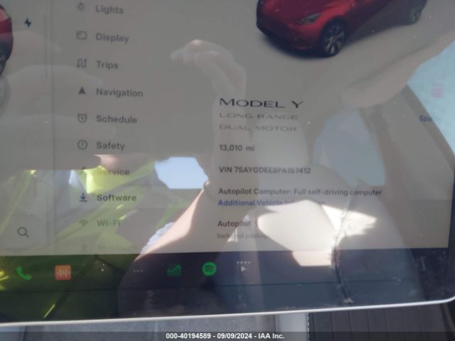7SAYGDEE8PA157412 Tesla Model Y