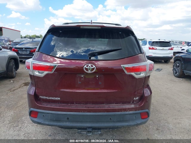 Toyota Highlander Le/le Plus 2016 5TDZKRFH8GS164588 Image 16