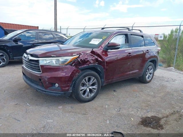 Toyota Highlander Le/le Plus 2016 5TDZKRFH8GS164588 Image 2